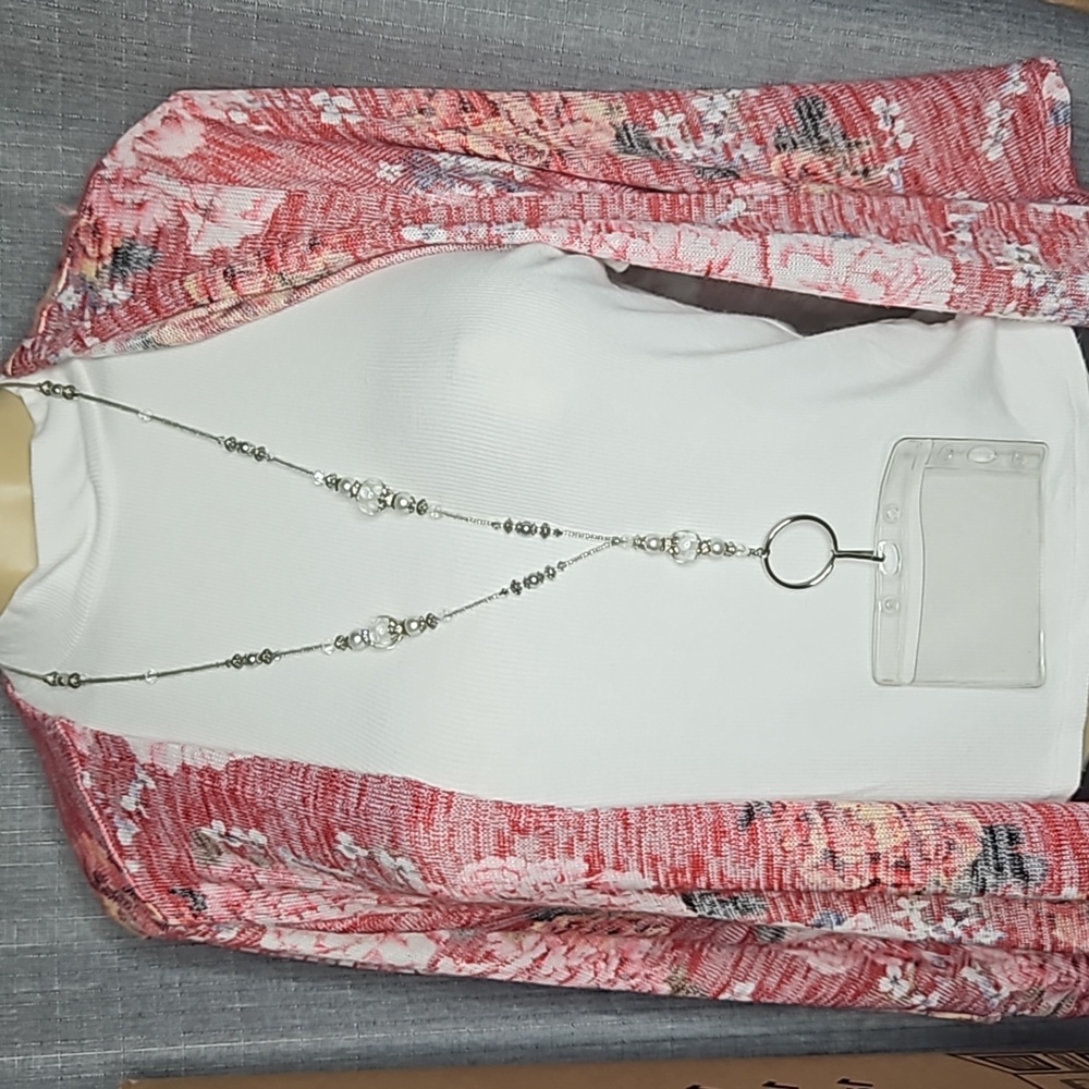 Beaded Lanyard With Clear ID Case